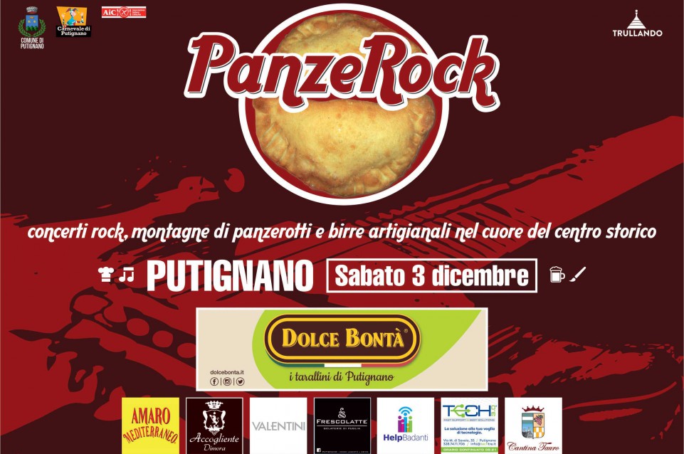 PanzeRock: sabato 3 dicembre concerti, panzerotti e birre artigianali a Putignano 