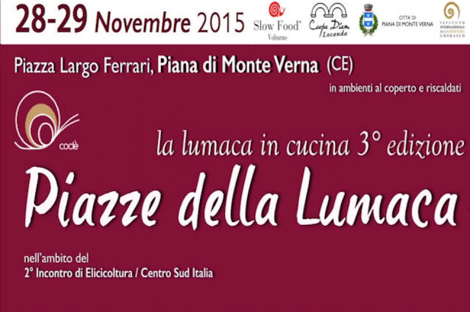 Il 28 e 29 novembre a Piana di Monte Verna arrivano le lumache Il 28 e 29 novembre a Piana di Monte Verna arrivano le lumache