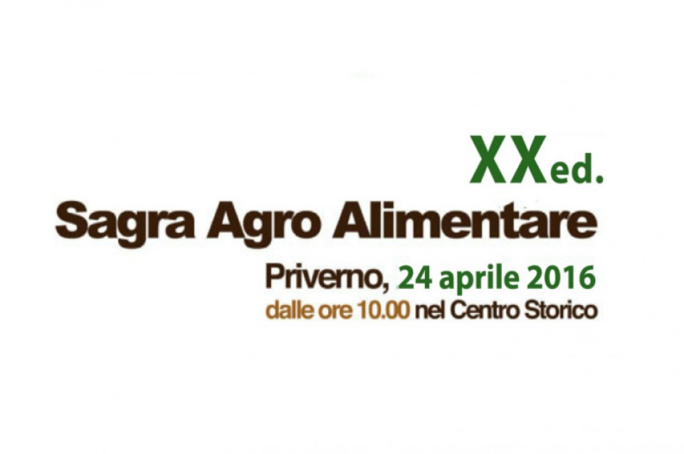 Il gusto torna a Priverno il 24 aprile con la "Sagra Agroalimentare"