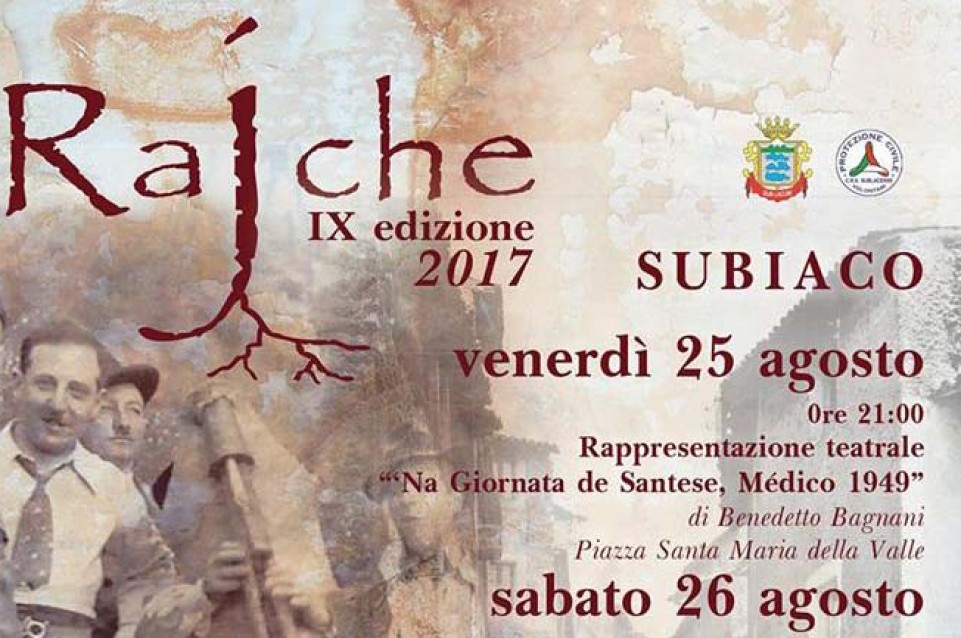 Rajche, radici in comune: dal 25 al 27 agosto a Subiaco 