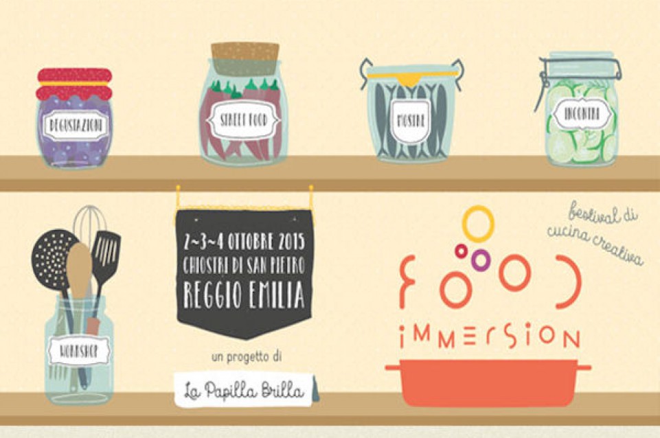 Dal 2 al 4 ottobre a Reggio Emilia l'appuntamento è con il "Food Immersion Festival"