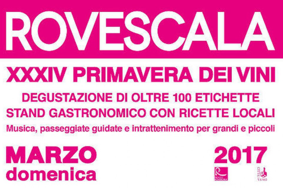 A Rovescala il 5,12,19 e 26 marzo torna la Primavera dei Vini 