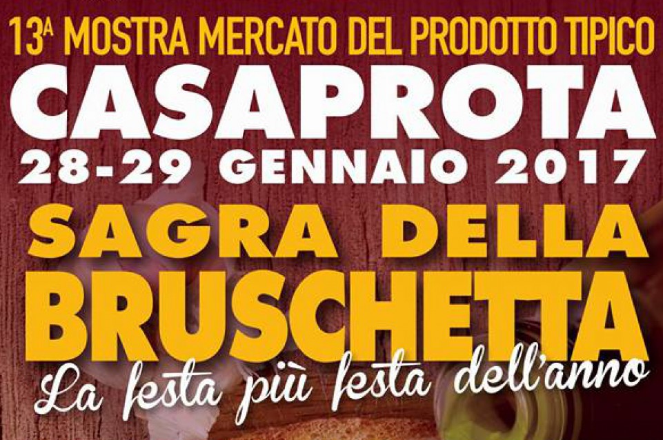 Il 28 e 29 gennaio Torna la sagra della bruschetta di Casaprota