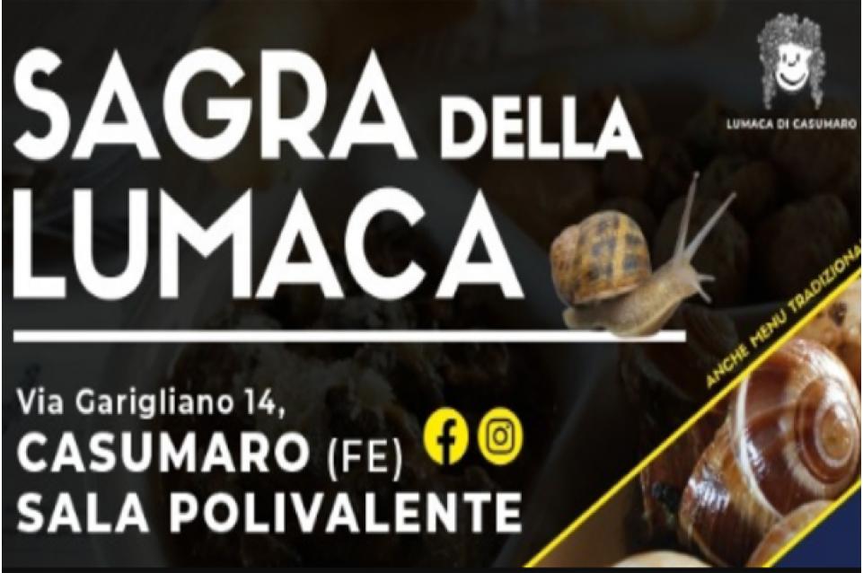 Sagra della lumaca: dal 25 luglio al 10 agosto a Casumaro 