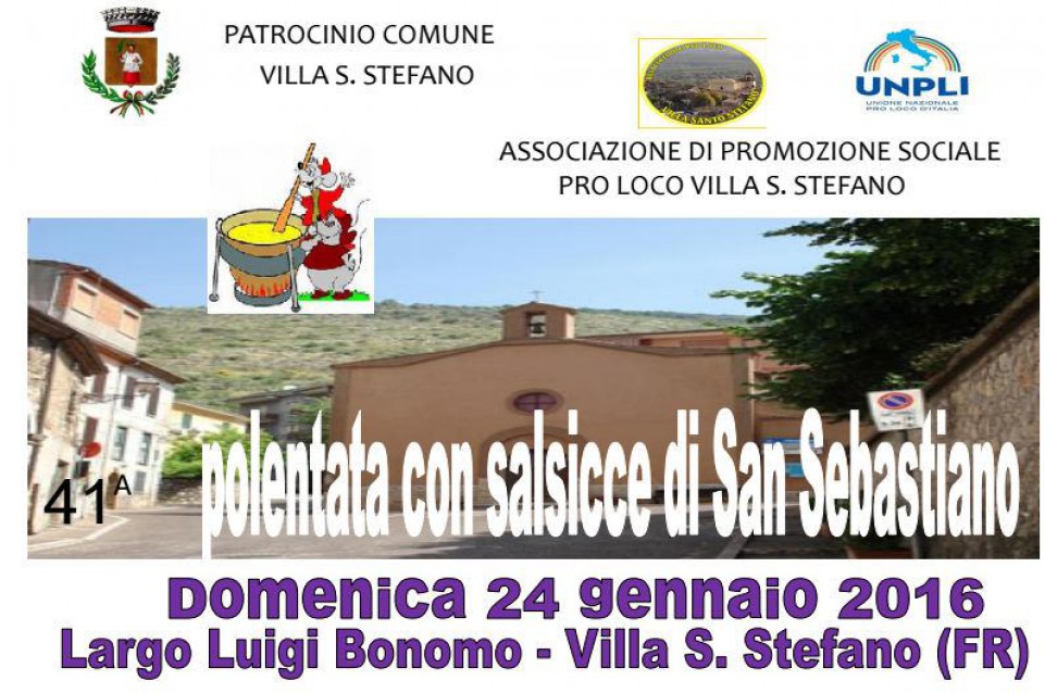 Sagra della polenta con salsicce: il 24 gennaio a Villa S. Stefano 