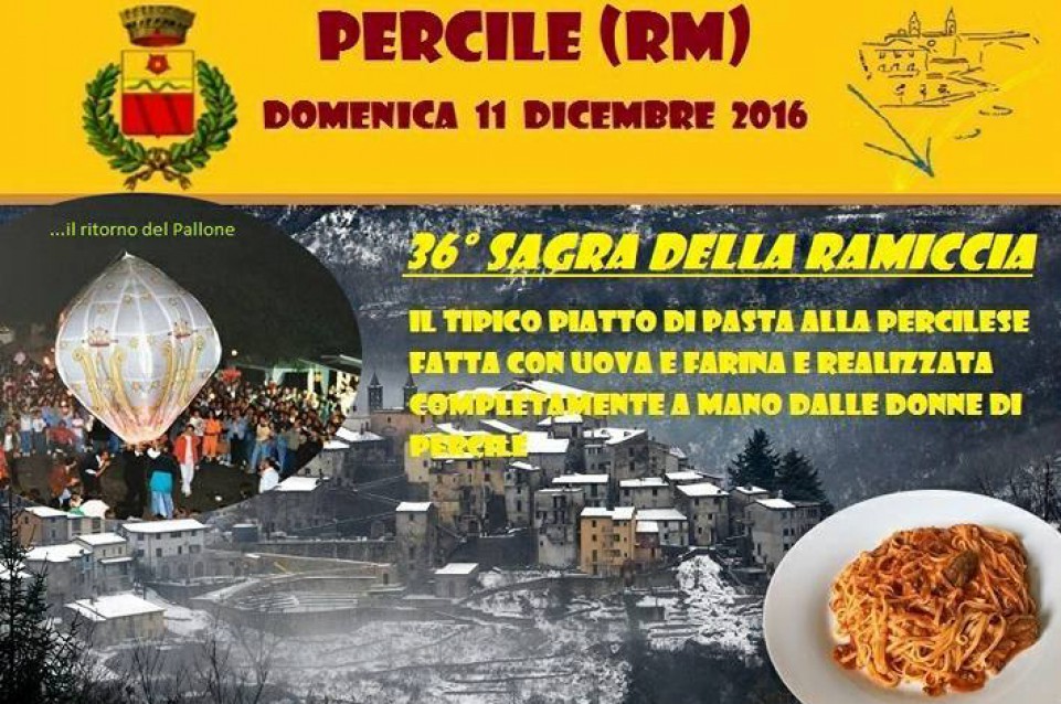 Sagra della Ramiccia: a Percile l'11 dicembre appuntamento col gusto