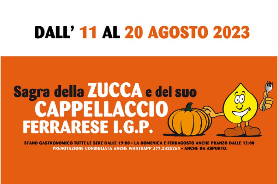 Sagra della Zucca e del suo Cappellaccio: dall’11 al 20 agosto a San Carlo