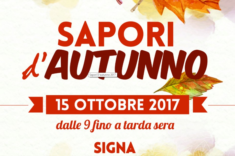 Sagra Sapori d'Autunno: a Signa il 15 ottobre tornano gusto e tradizione 