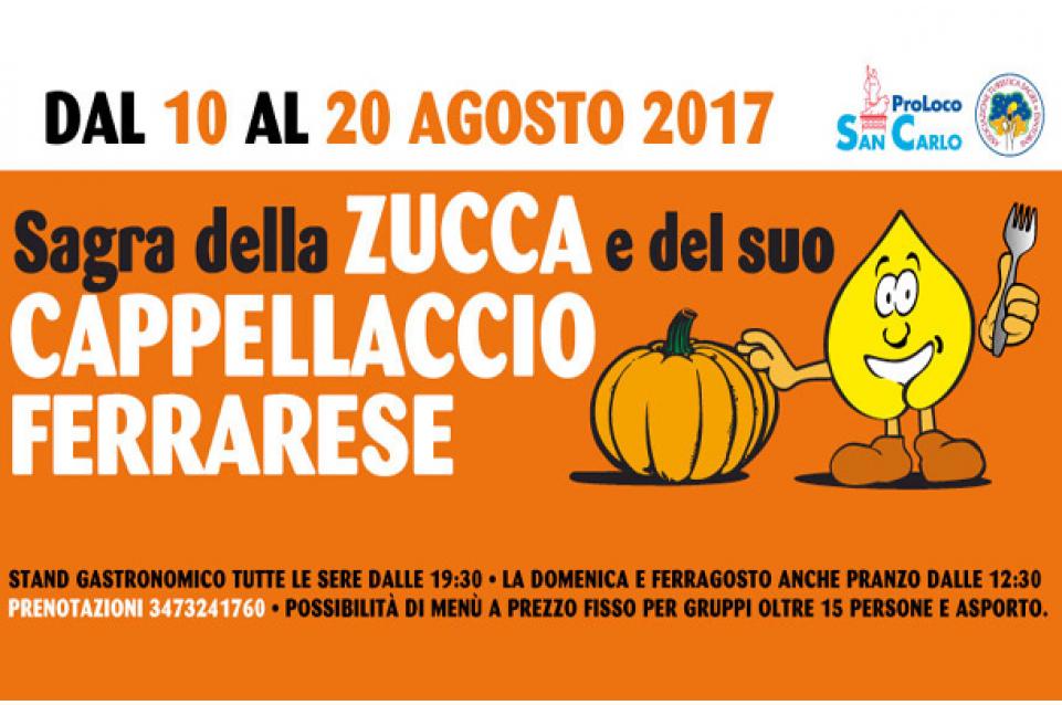 Sagra della zucca e del suo cappellaccio ferrarese: dal 10 al 20 agosto a San Carlo 