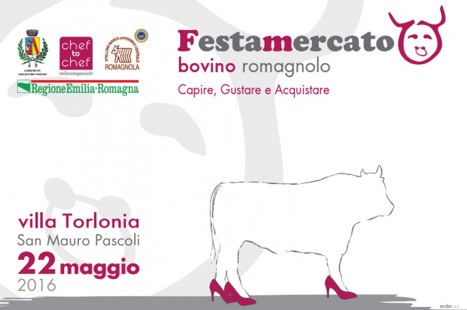 Il 22 maggio a San Mauro Pascoli vi aspetta la prima "Festamercato del bovino romagnolo"