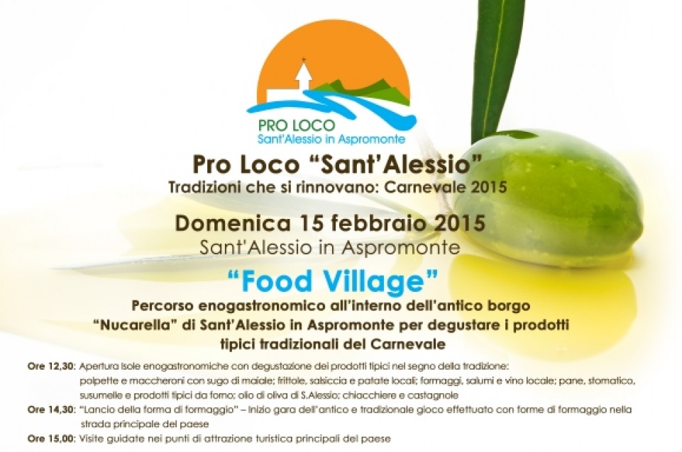 Il 15 febbraio a Sant'Alessio in Aspromonte vi aspetta il "Food Village"