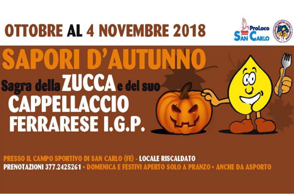 Sapori d'autunno: a San Carlo dal 31 ottobre al 4 novembre torna la Sagra della Zucca 