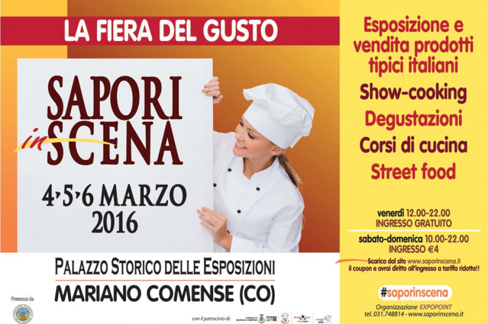 Sapori in Scena: dal 4 al 6 marzo a Mariano Comense