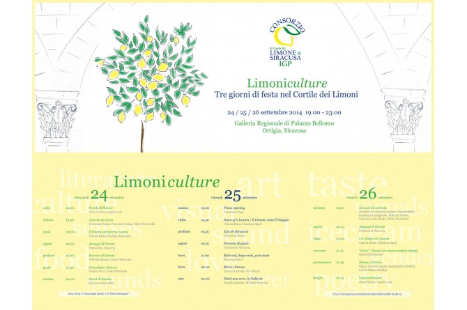 Dal 24 al 26 settembre Siracusa festeggia il suo limone con Limoniculture Dal 24 al 26 settembre Siracusa festeggia il suo limone con Limoniculture