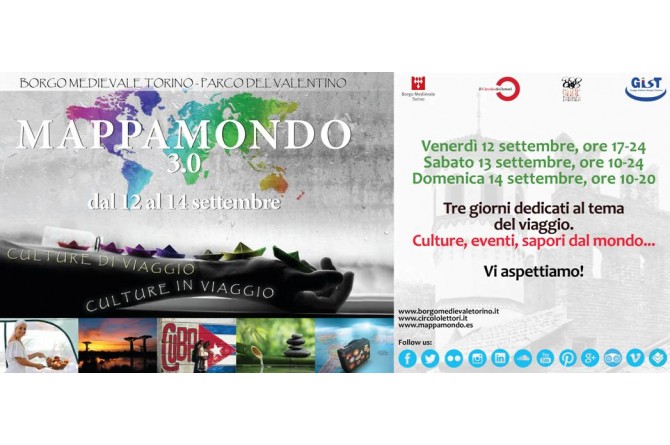 Dal 12 al 14 settembre a Torino torna il festival Mappamondo 3.0