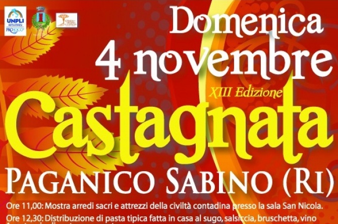 Tredicesima edizione della Castagnata Paganichese Tredicesima edizione della Castagnata Paganichese