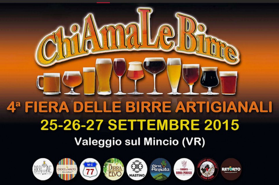 Dal 25 al 27 settembre a Valeggio sul Mincio torna "Chiamale Birre" Dal 25 al 27 settembre a Valeggio sul Mincio torna "Chiamale Birre"