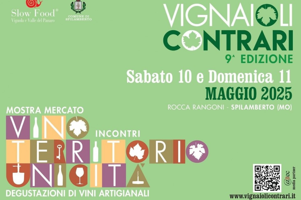 Vignaioli Contrari: Il 10 ed 11 maggio a Spilamberto