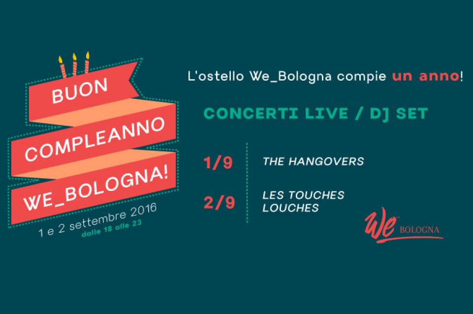 Al We_Bologna l'1 e 2 settembre vi aspettano musica e gusto 