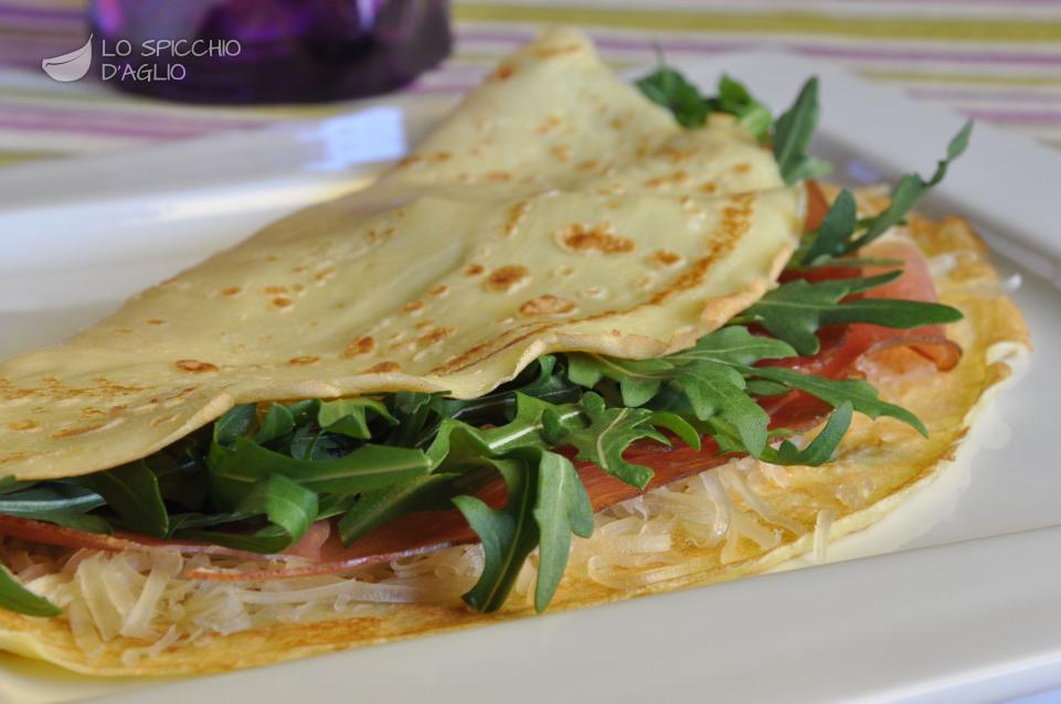 Crepes speck e rucola