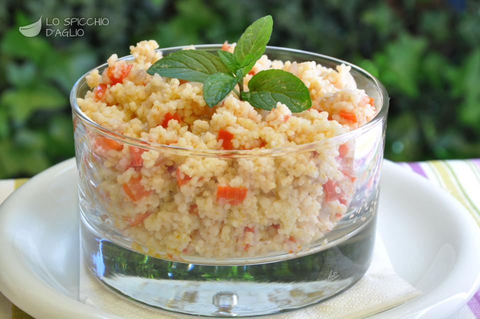 Cuscus peperoni e cipolle