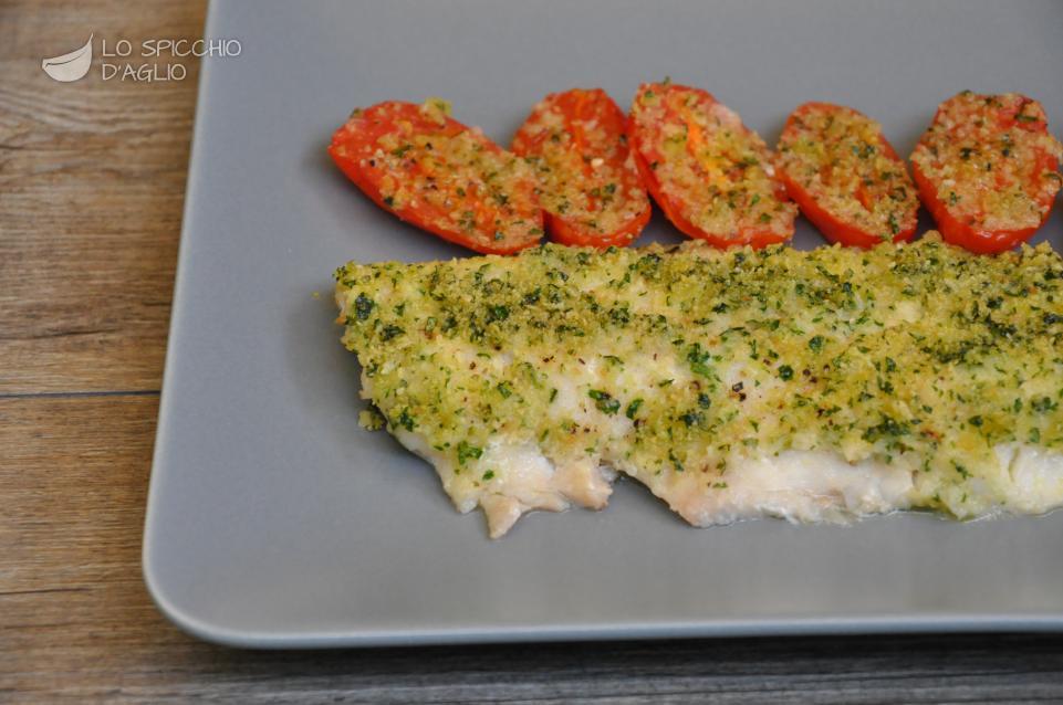 Filetto di scorfano con pomodorini al forno Filetto di scorfano con pomodorini al forno