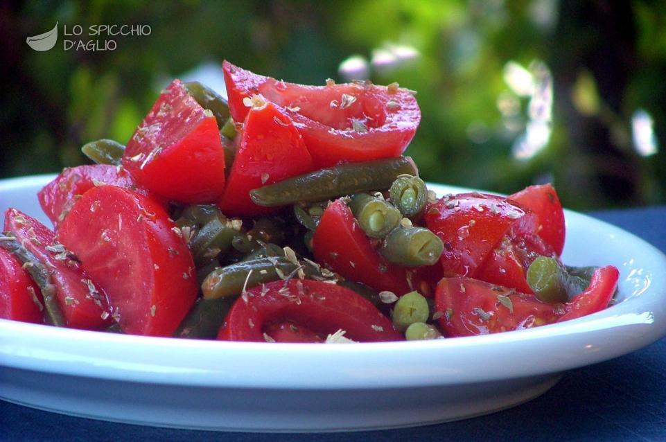 Insalata di pomodori e fagiolini