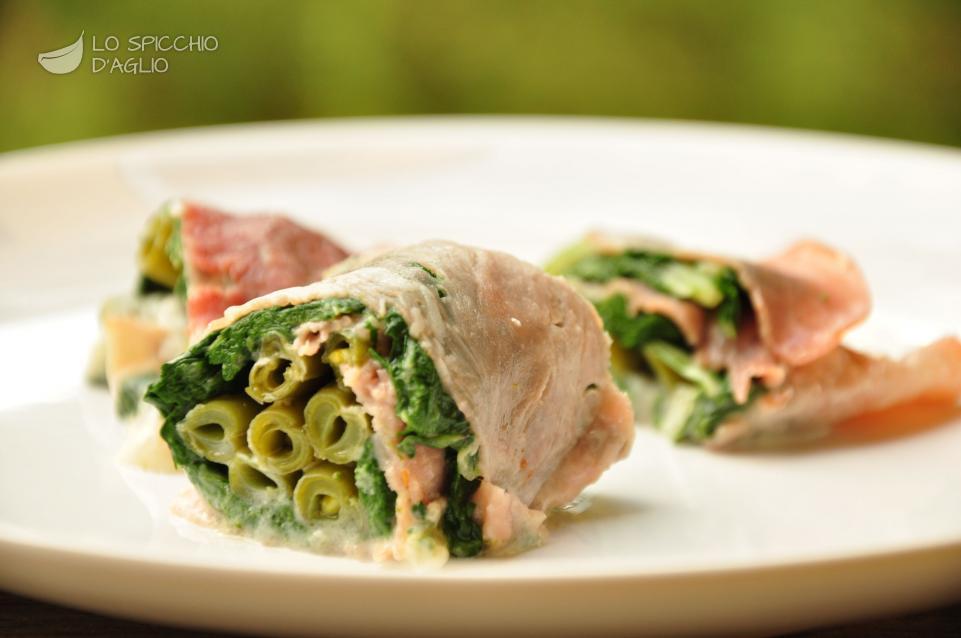 Involtini di prosciutto e fagiolini