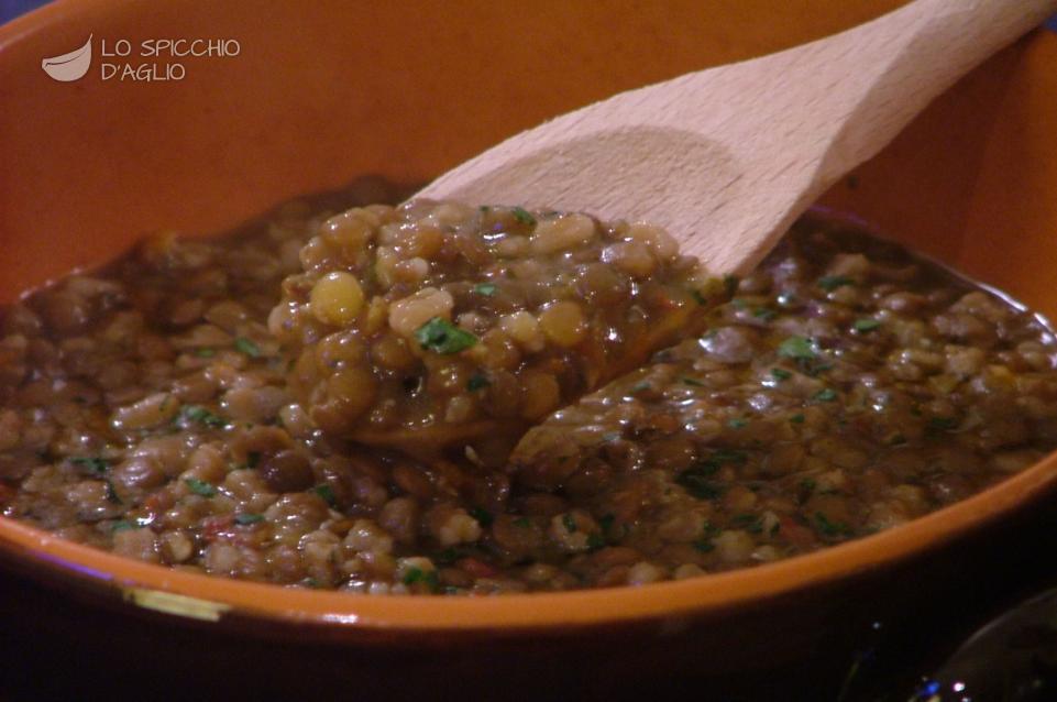 Ricetta Minestra Di Farro E Lenticchie Le Ricette Dello Spicchio D Aglio