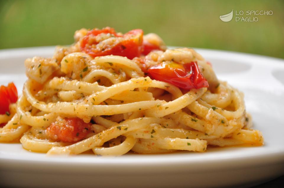 Pasta pomodorini e scorfano