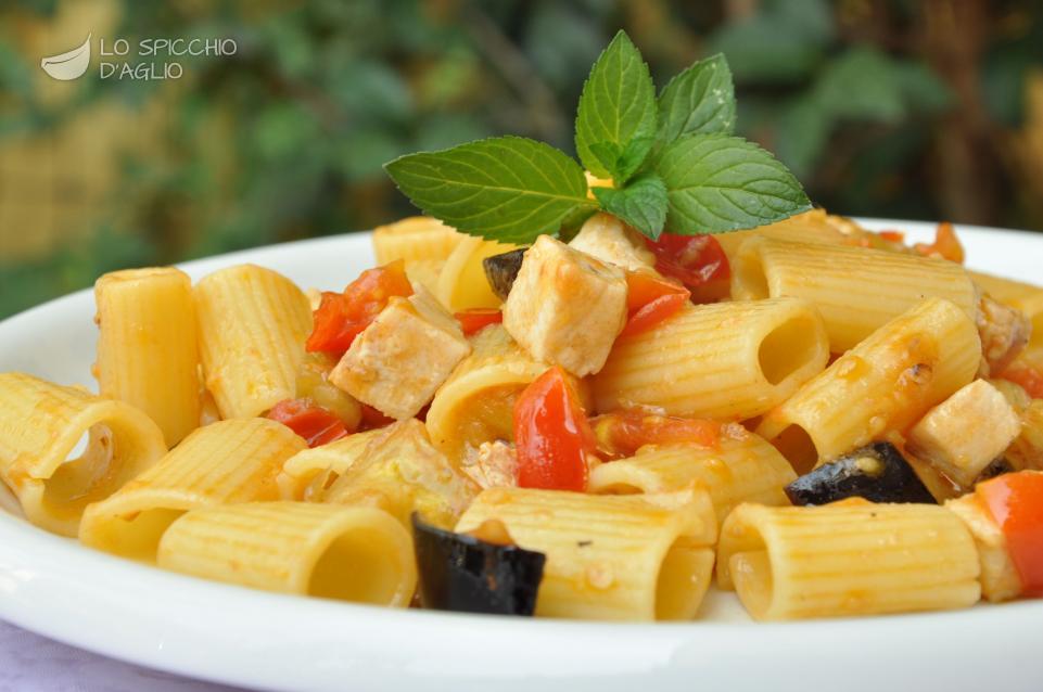 Pasta pesce spada e melanzane