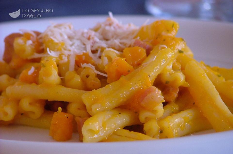 Pasta zucca e pancetta