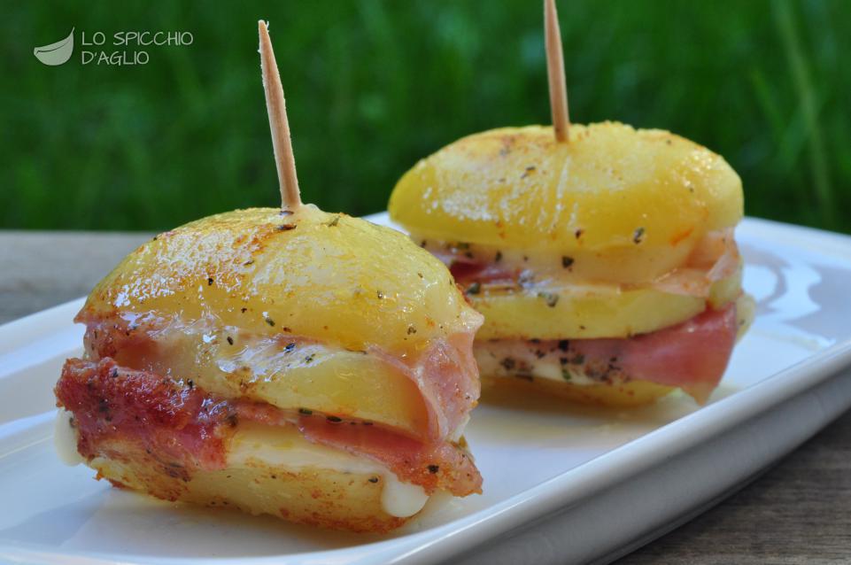 Patate farcite con pancetta e Taleggio