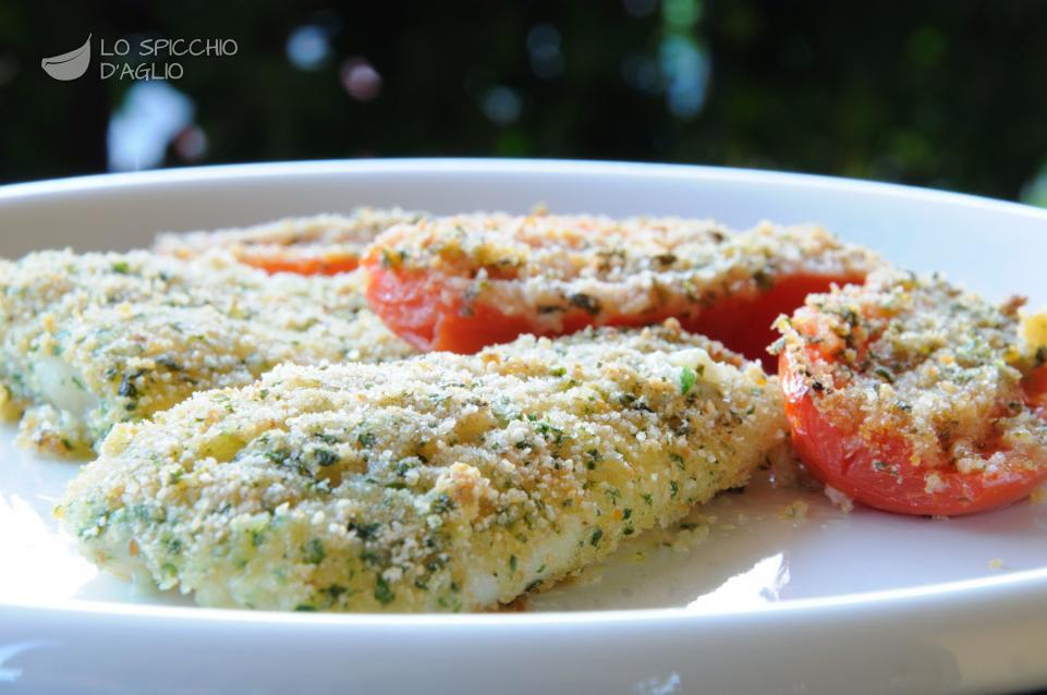 Platessa con pomodori gratinati