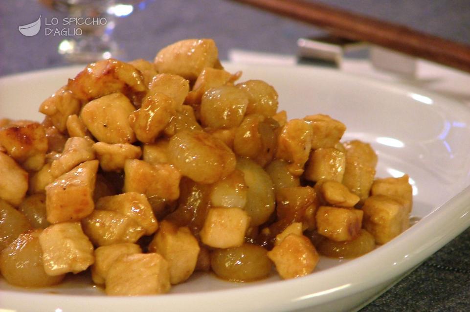 Pollo e cipolline all'agrodolce Pollo e cipolline all'agrodolce