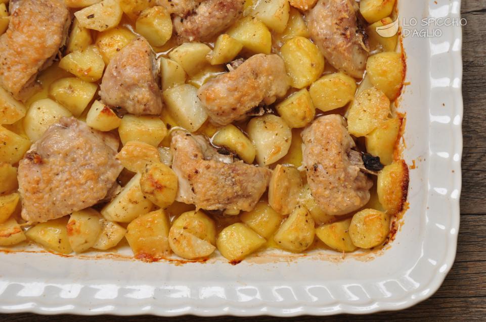 Pollo al forno con patate