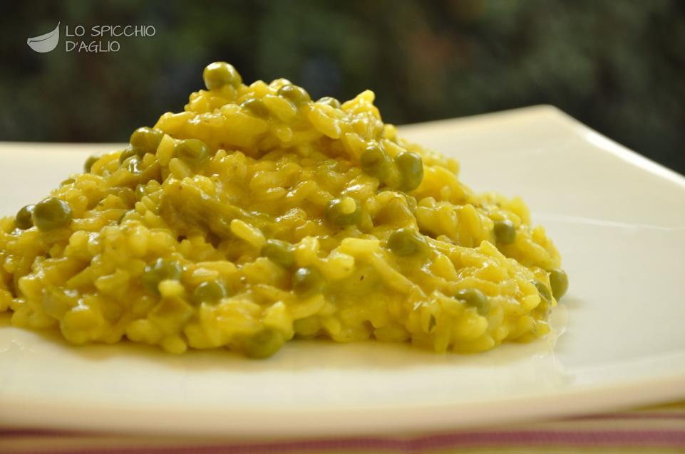 Risotto piselli e zafferano Risotto piselli e zafferano