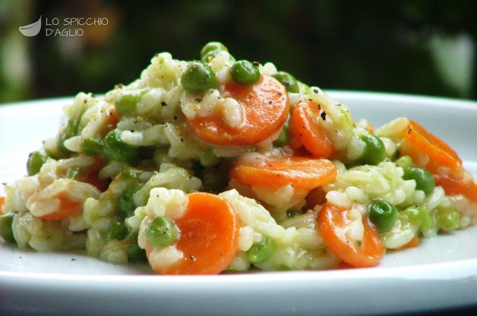 Risotto carote e piselli