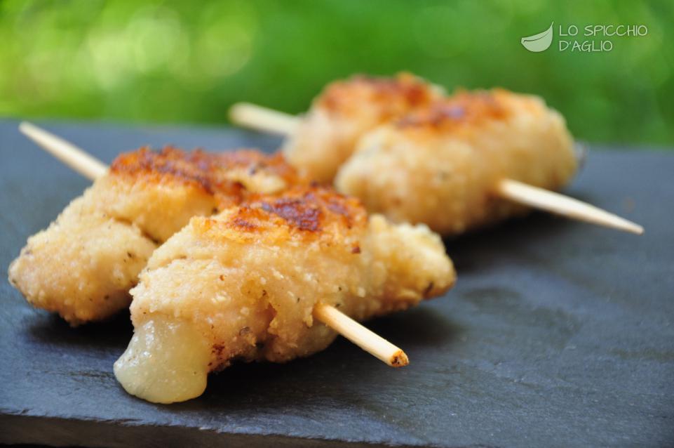 Spiedini di pollo al formaggio Spiedini di pollo al formaggio