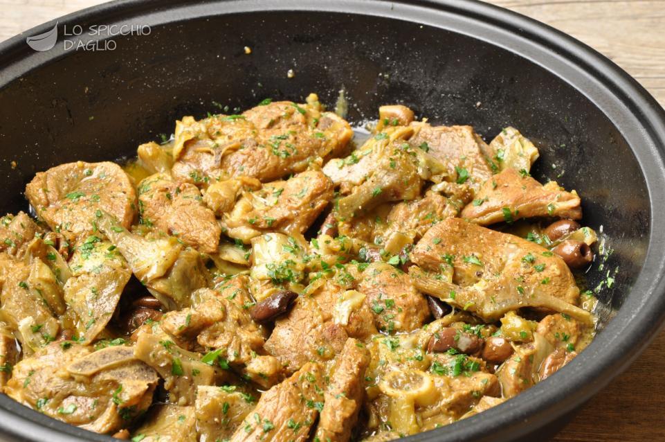 Tajine di agnello e carciofi