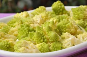 Broccoli romaneschi a vapore