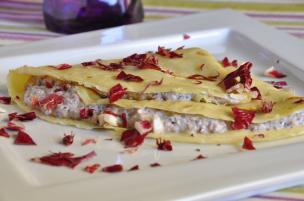 Crepes salame e radicchio