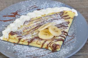 Crepes mascarpone, Nutella e banane