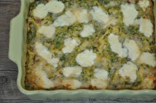 Lasagna di pane carasau, zucchine e stracchino