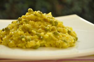 Risotto piselli e zafferano