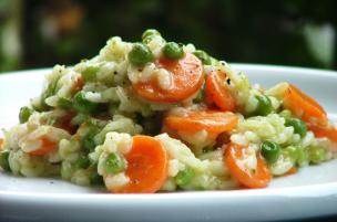 Risotto carote e piselli