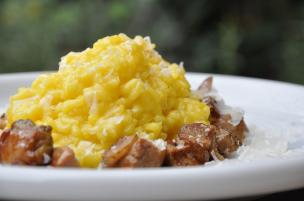 Risotto allo zafferano con funghi porcini