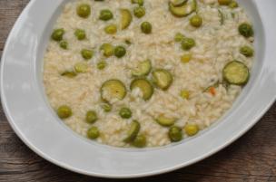 Risotto piselli e zucchine