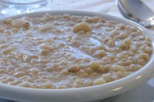 Zuppa d'orzo e cavolfiore