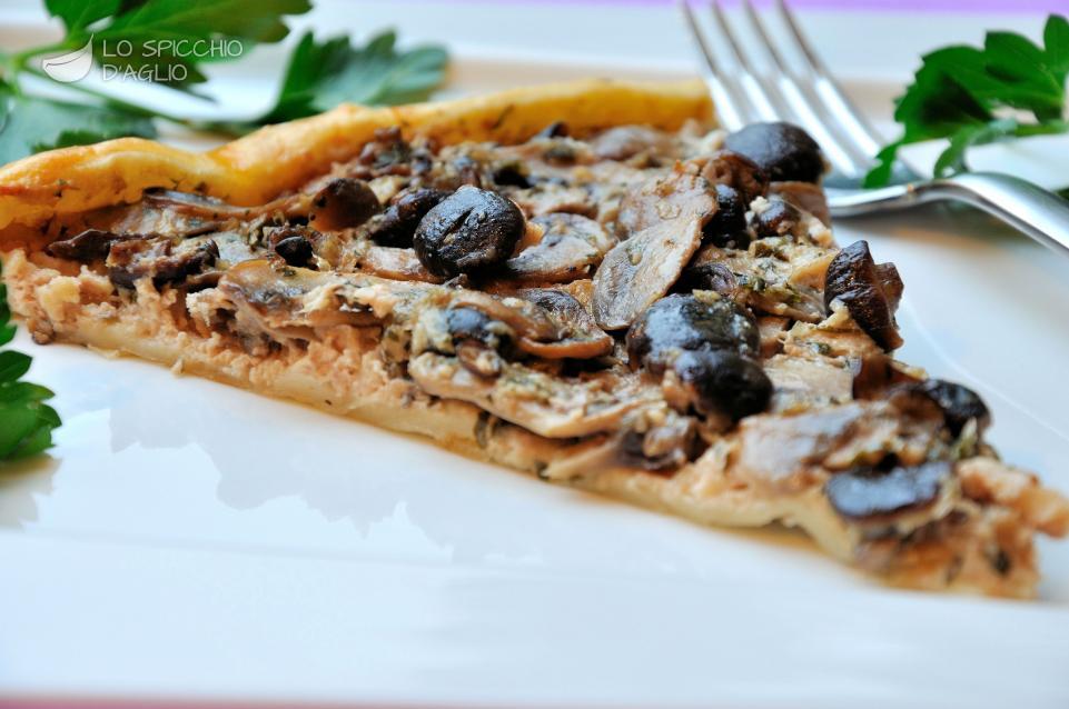 Torta caprino e funghi